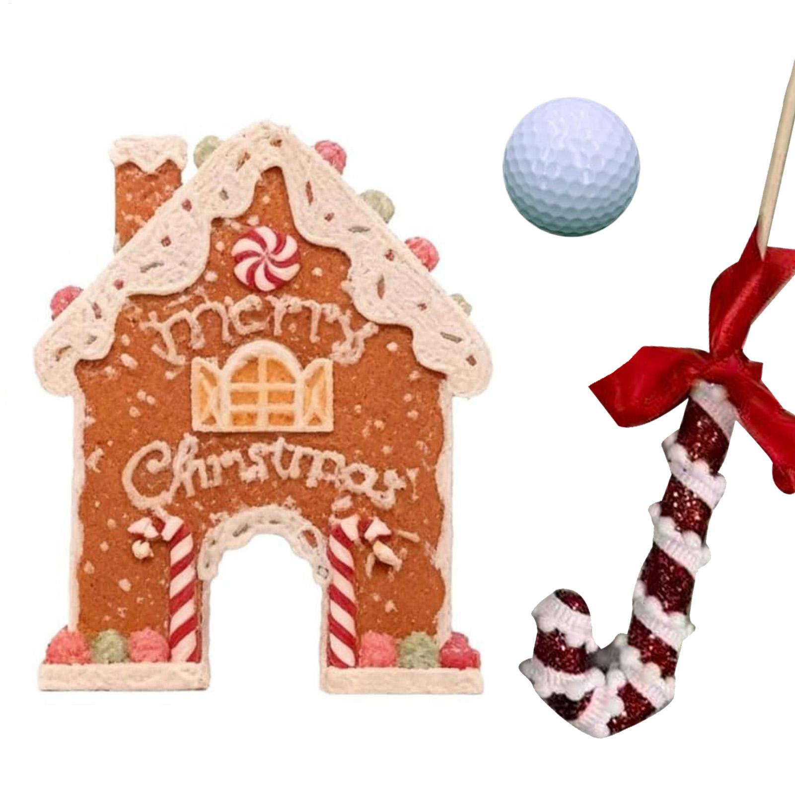 Party Games Golf - クリスマスパーティーゲーム アウトドア キャンディスティックボール ジンジャーブレッドハウス ゴール 新年パーティーゴルフゲーム