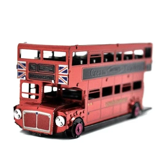 Party Games Bus - レーザーカットの形をした金属製パズルモデルキット,子供のおもちゃ,DIY, 3D