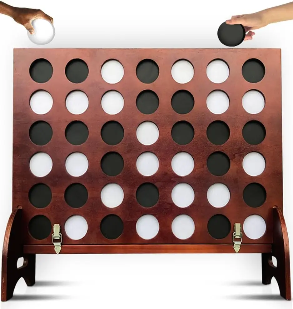 Giant Connect Four - ゲーム - プレミアム版巨大4マスゲーム（全天候型）キャリーケース付き＆60%静音設計 - ジャイアントコネクト -