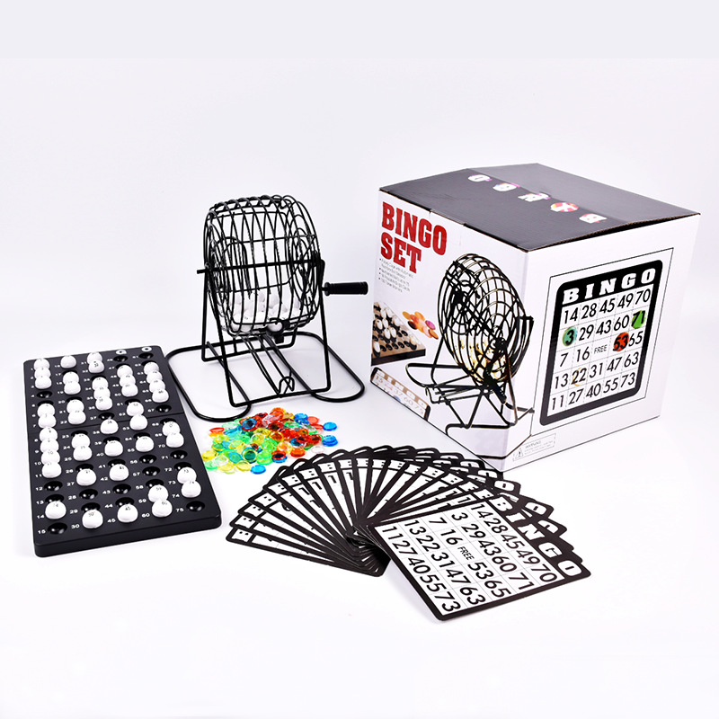 Party Games Large Groups - ビンゴ抽選機 スチール製ビンゴゲームケージセット 大人向け 家族向け 大人数パーティー グループエンターテイメント