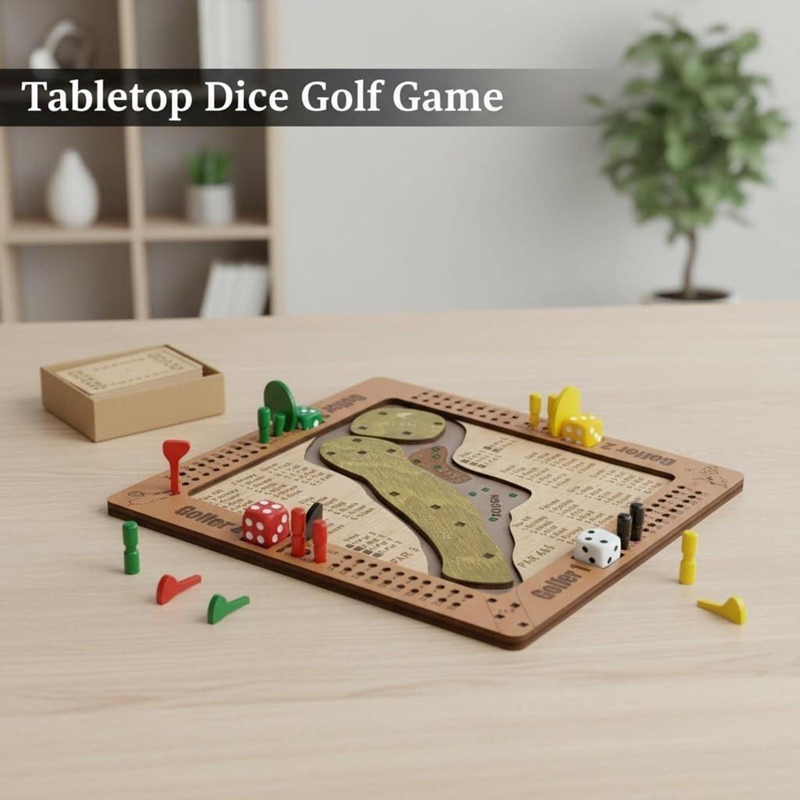 ゴルフダイスゲーム 木製 挑戦的なゴルフおもちゃ パーティー - Party Games Golf のレビューと価格