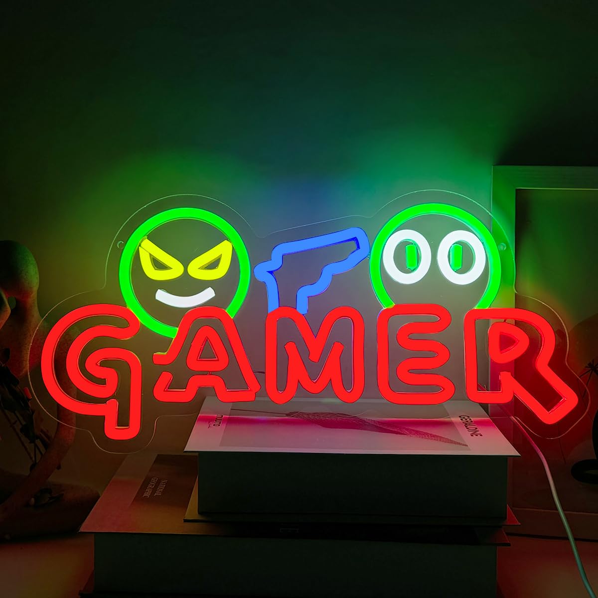 ゲーマー向けネオンサインLEDウォールライト、カスタマイズ可 - Party Games Birthday のレビューと価格