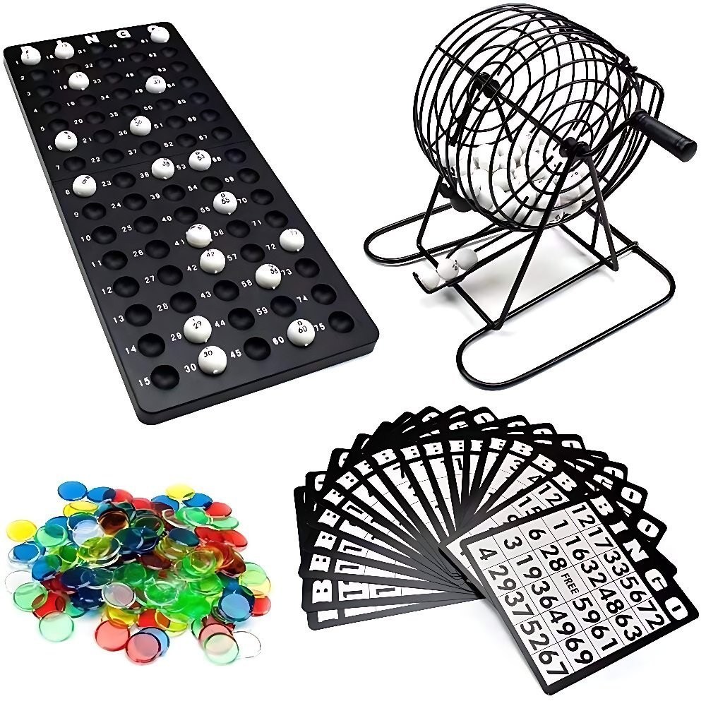 スチール製ビンゴゲームセット、ビンゴ抽選機、大型卓上ゲーム、 - Party Games Large Groups のレビューと価格