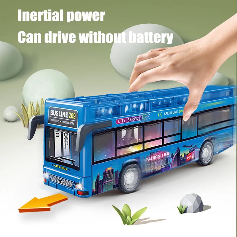 二階建て観光バスモデル ダイキャストプルバック車両おもちゃ  - Party Games Bus のレビューと価格