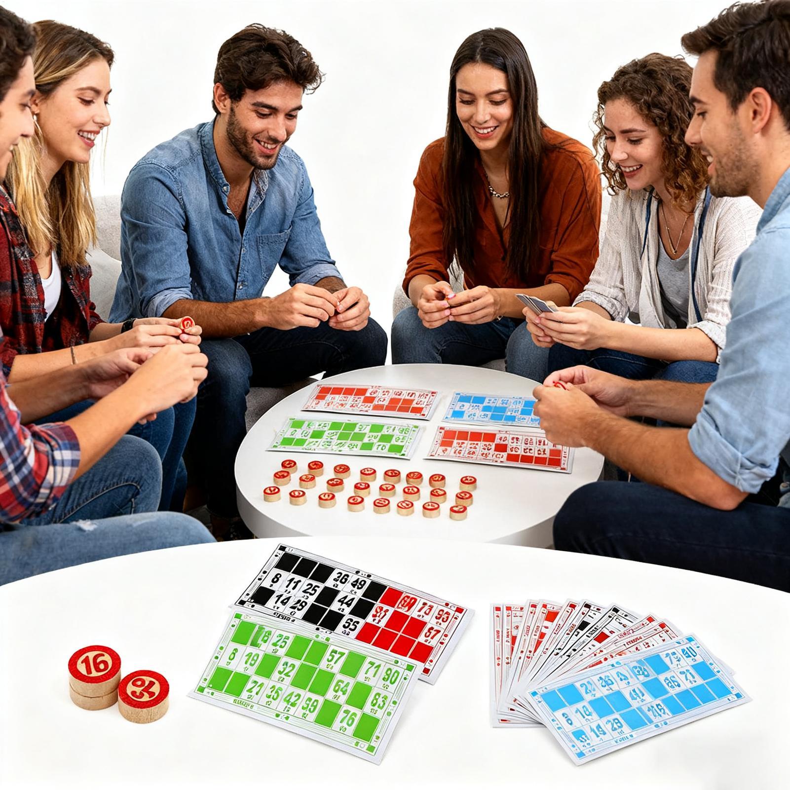 ヴィンテージ木製ビンゴゲームセット 大きな文字のカード 楽し - Party Games Large Groups のレビューと価格