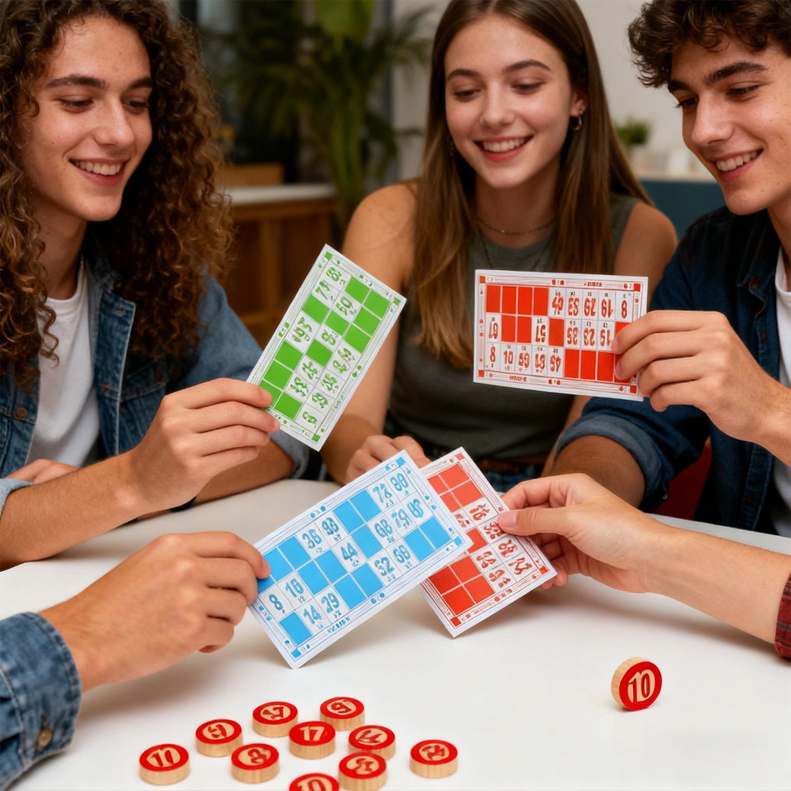 ヴィンテージ木製ビンゴゲームセット 大きな文字のカード パー - Party Games Large Groups のレビューと価格