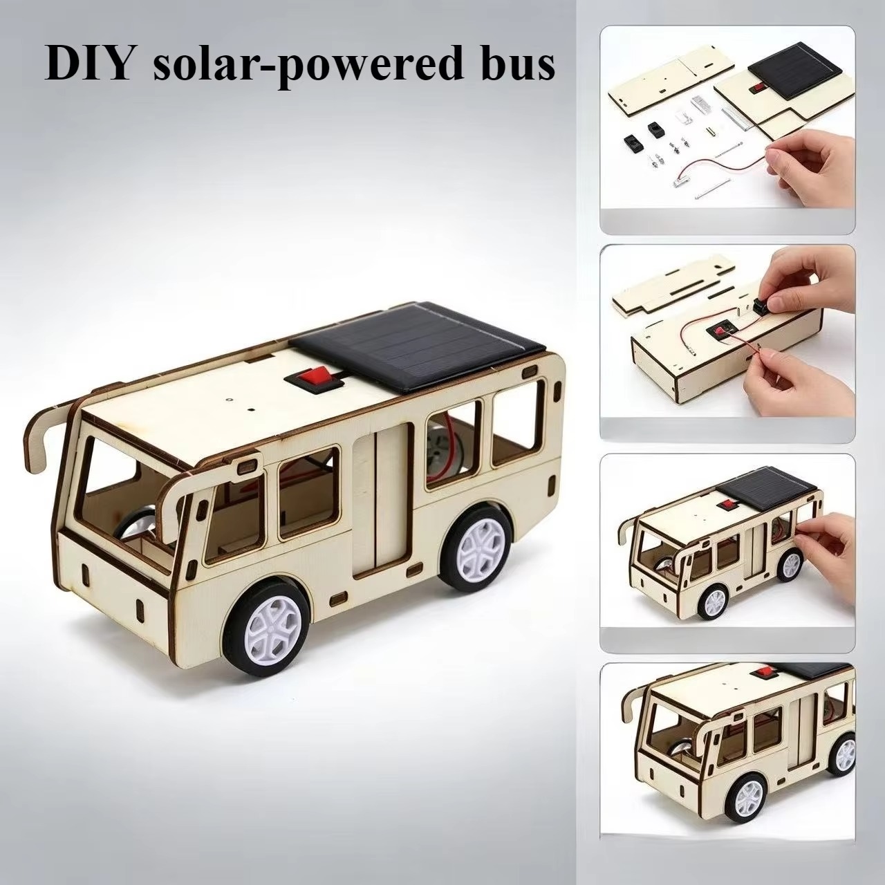DIYソーラー発電科学教育実験玩具 手作りバス組み立てモデル - Party Games Bus のレビューと価格