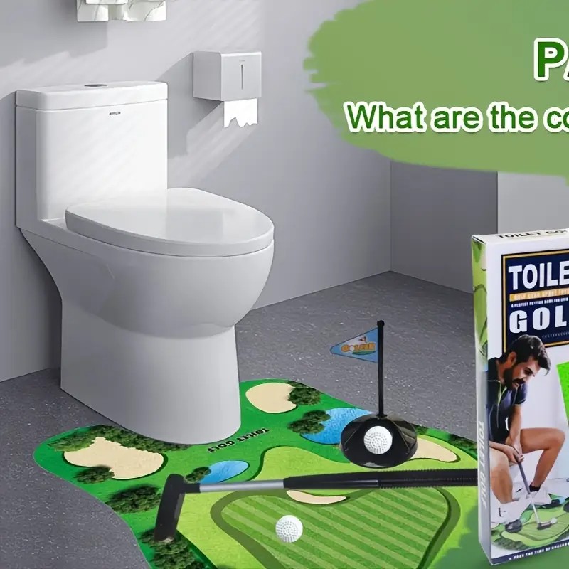ミニトイレゴルフおもちゃセット - 楽しいゴルフトレーニング - Party Games Golf のレビューと価格
