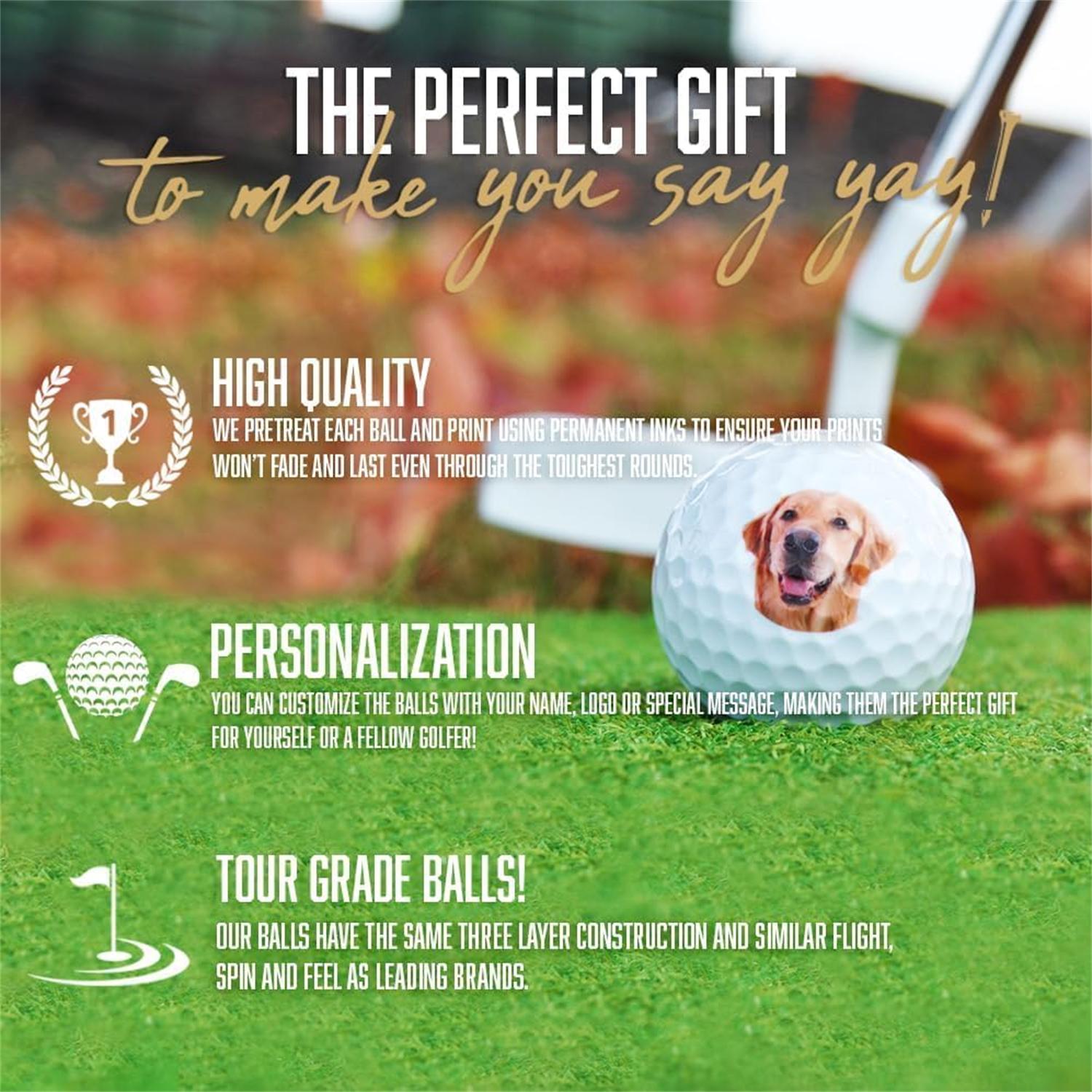 カスタムゴルフボール　名入れゴルフボール – 写真、ロゴ、テ - Party Games Golf のレビューと価格
