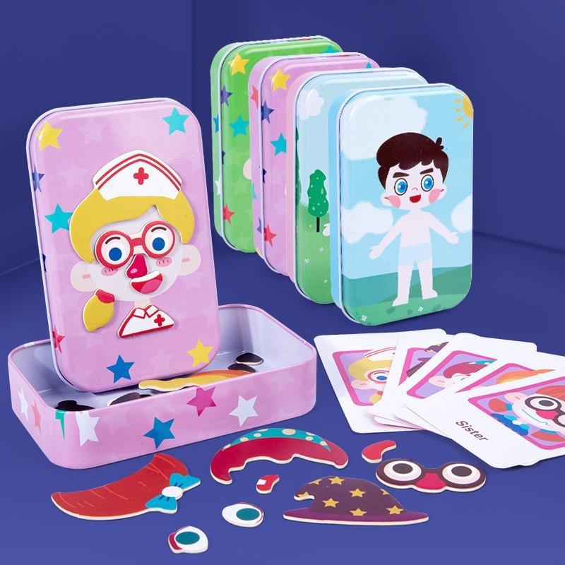 マグネット式着せ替えパズルおもちゃ 子供用着せ替え顔つき変化 - Party Games Gamecube のレビューと価格