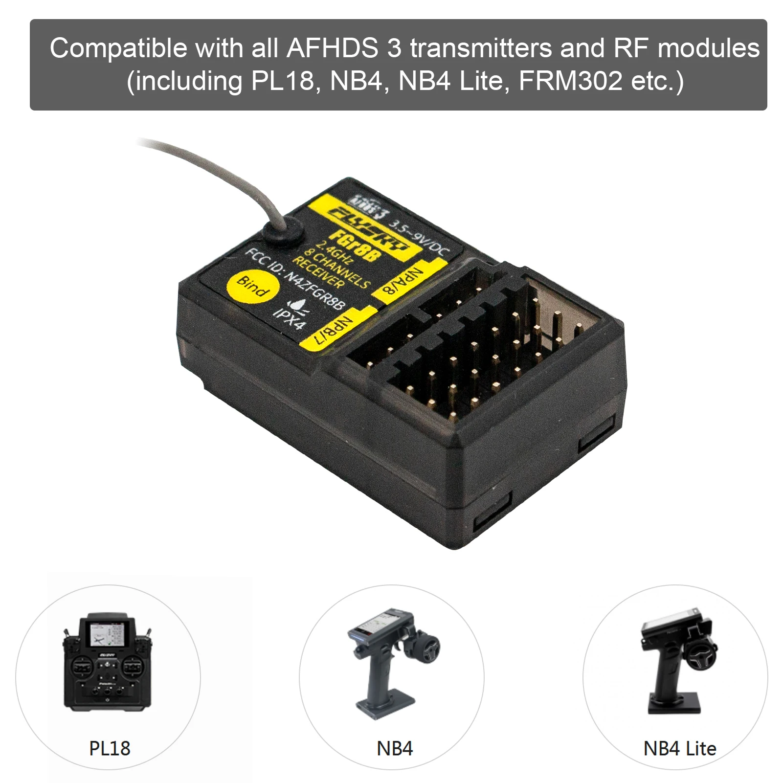 FLYSKY FGR8B PWM/ PPM/ i-bus 出 - Party Games Bus のレビューと価格