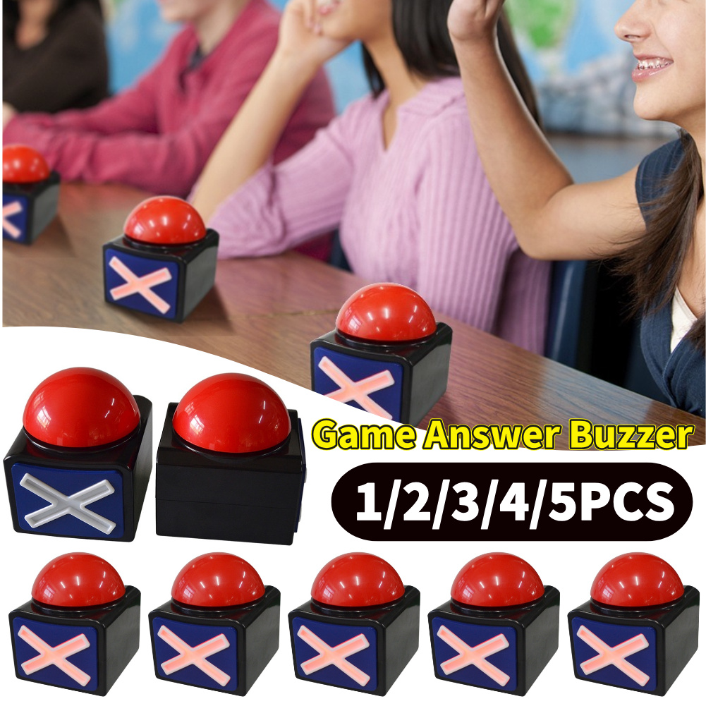 1-5個入り ゲーム用ブザー アラームボタン 音と光付き ト - Party Games Quiz For Adults のレビューと価格